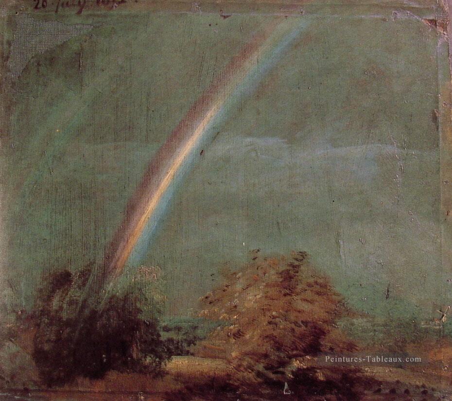 Paysage avec un double Rainbow romantique John Constable Peintures à l'huile